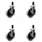 Service Caster 5 Inch Thermoplastic Wheel 1-3/8 Inch Expanding Stem Caster with Brakes, 4PK SCC-EX05S510-TPRS-SLB-138-4 - alternate 1